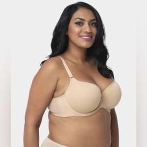 Curvy Couture Women's Tulip Smoothing Plus Size Push Up T shirt Bra